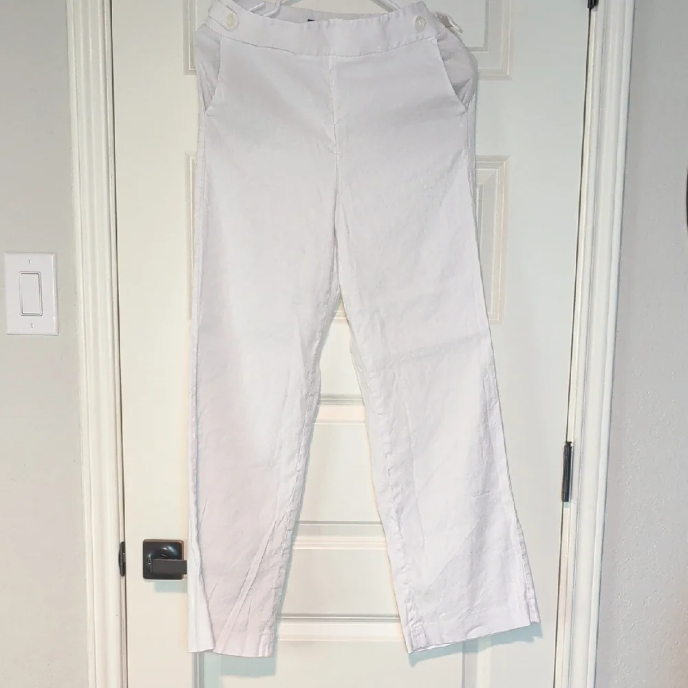 Talbots High Rise Linen Pants, 2P, Inseam 28 - Picture 6 of 8